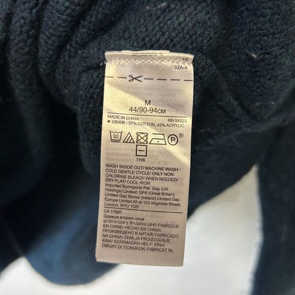 Banana Republic Deep Teal Blue Cotton Blend Crewneck LS Sweater Size M - Picture 7 of 9